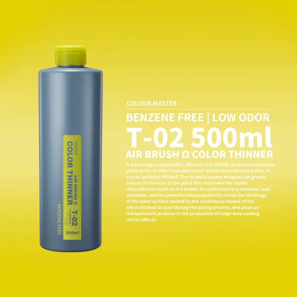 DSPIAE T-02 AIRBRUSH OMEGA COLOR THINNER 500ml