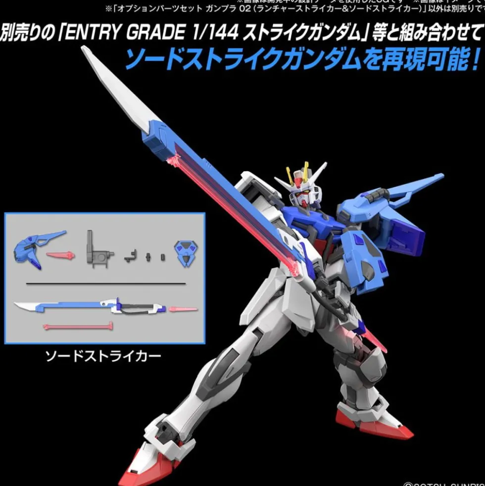 GUNDAM OPTION PARTS SET GUNPLA 02 (LAUNCHER STRIKER & SWORD STRIKER)