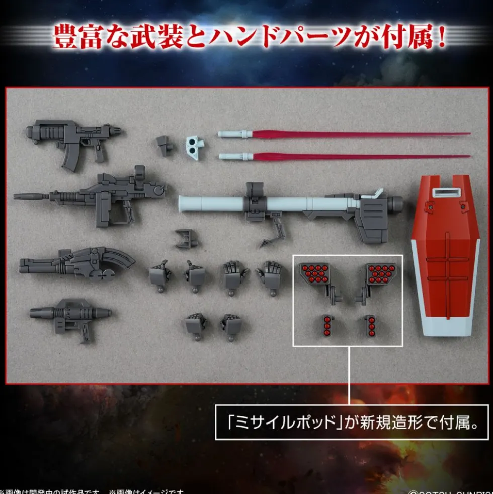 HG 1/144 GM (SHOULDER CANNON/ MISSILE POD EQUIPMENT)