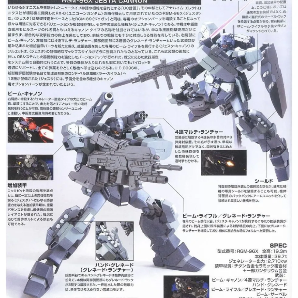 HGUC 1/144 RGM-96X JESTA CANNON
