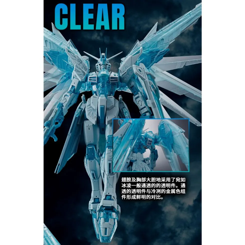 MG 1/100 FREEDOM GUNDAM 2.0 CROSS CONTRAST COLOR (CLEAR BLUE)