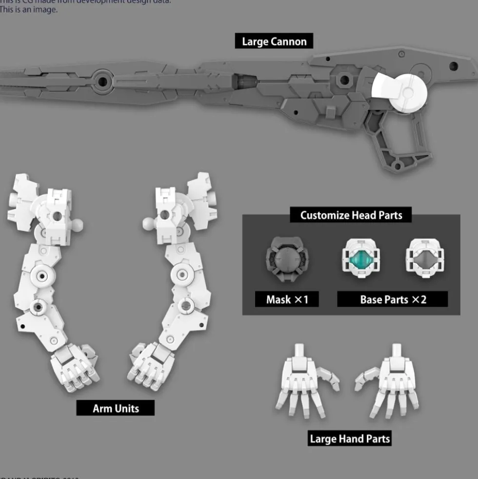 30MM 1/144 – OPTION PARTS SET 11 – LARGE CANNON & ARM UNIT