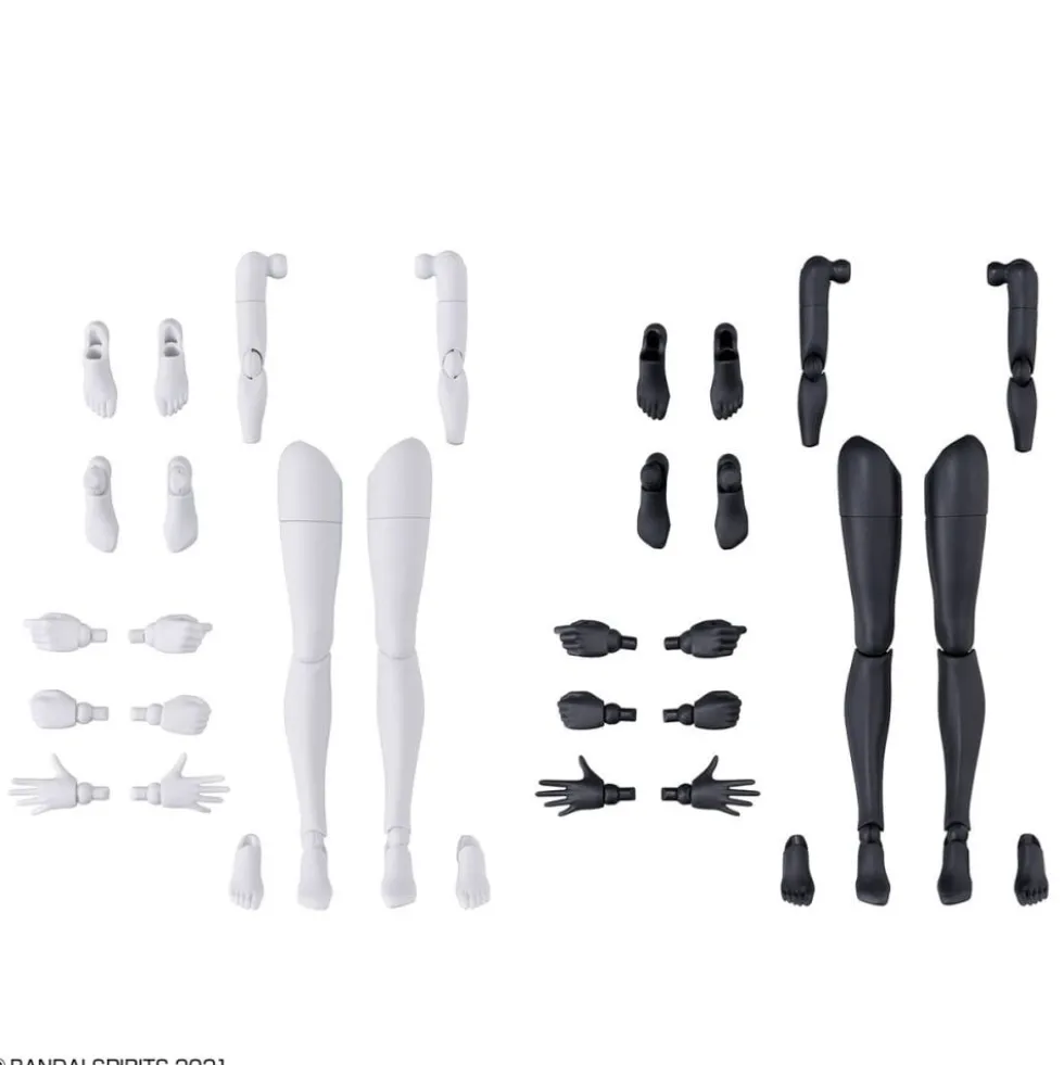 30MS OPTION BODY PARTS ARM & LEG PARTS (WHITE/BLACK)