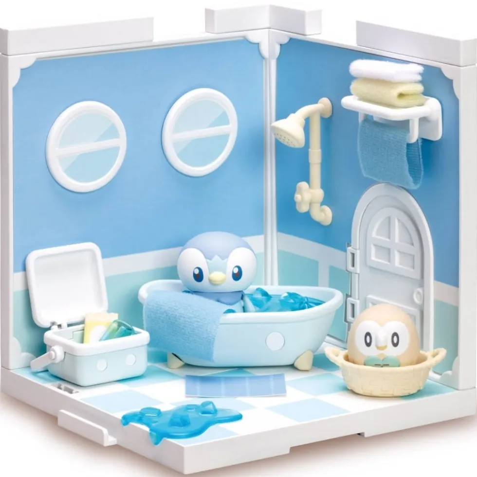 POKEMON POKE PEACE HOUSE BATHROOM PIPLUP & ROWLET